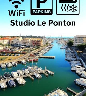 Studio Le Ponton vue Marina -Parking Clim Wifi