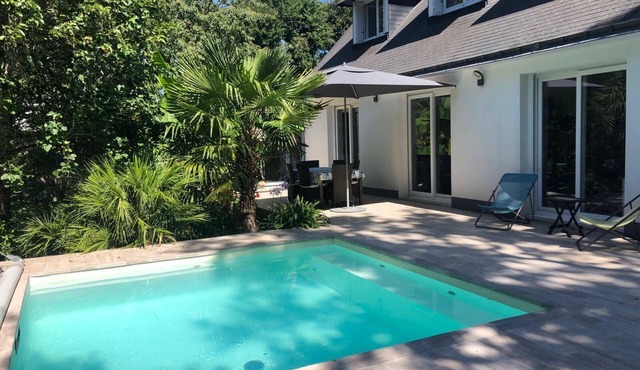 Villa Oasis, swimming pool, axis Rennes/Nantes