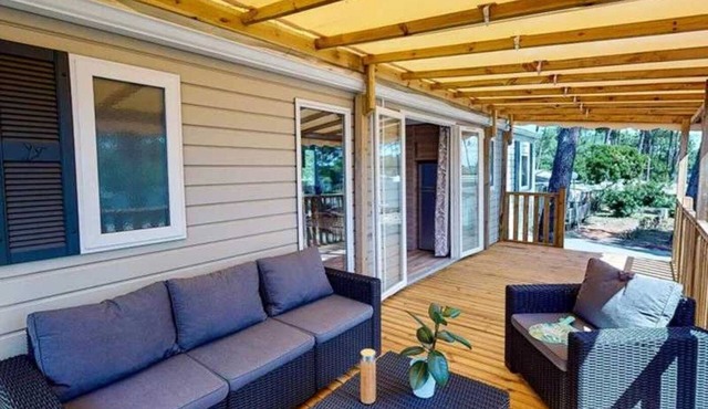 ZEcamping 4 étoiles familial parc aquatique 100m plage mobil-home clim 36m2